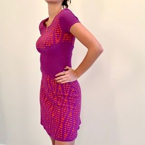 Pinko Fushia and Orange Dress